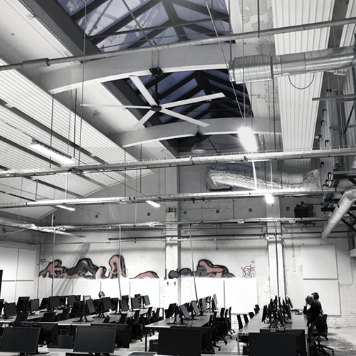 Nordicco HVLS Fans Gamerroom Campus Vejle Offices & Smaller Spaces