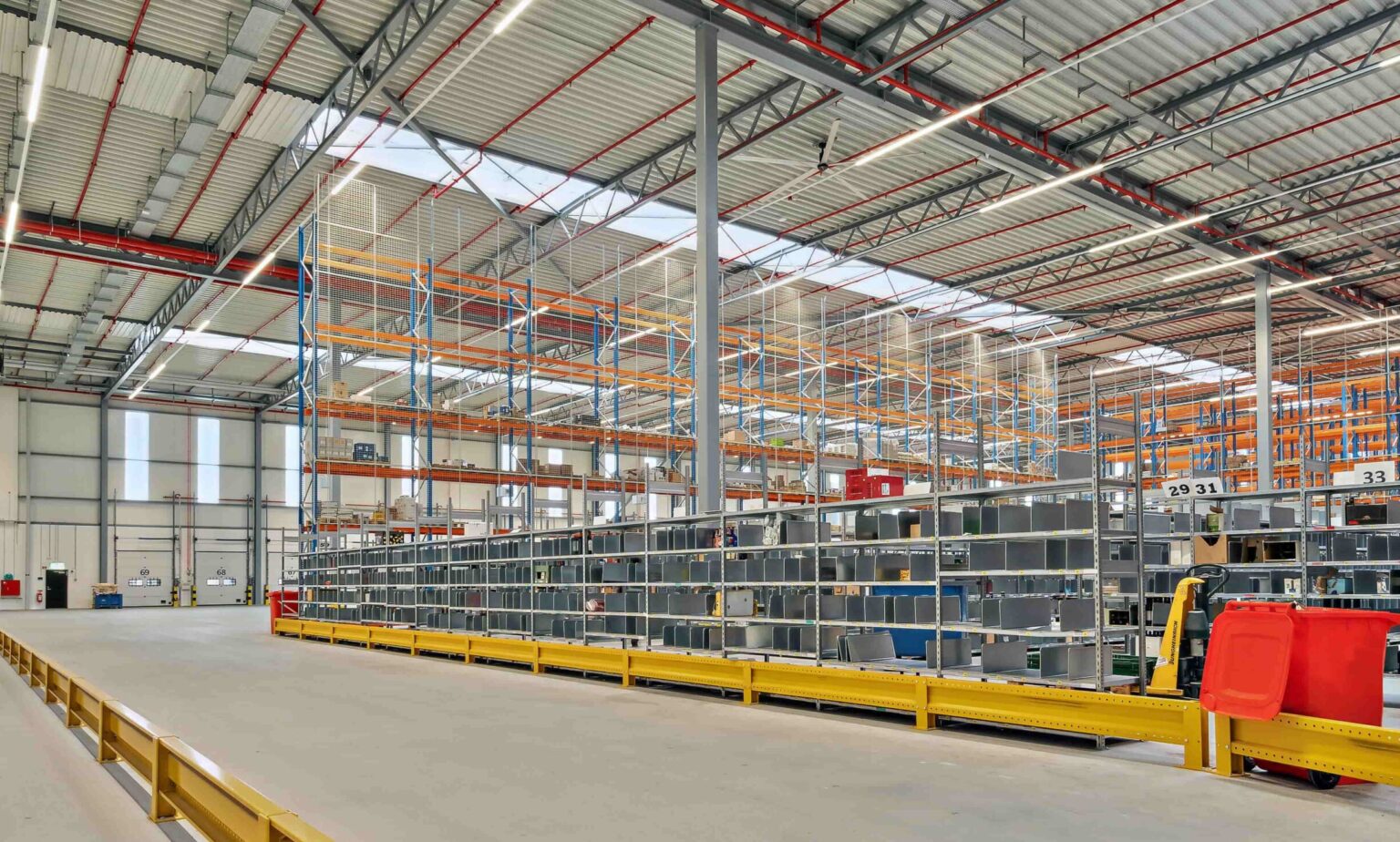 Warehouse with Nordicco fans and high ceiling